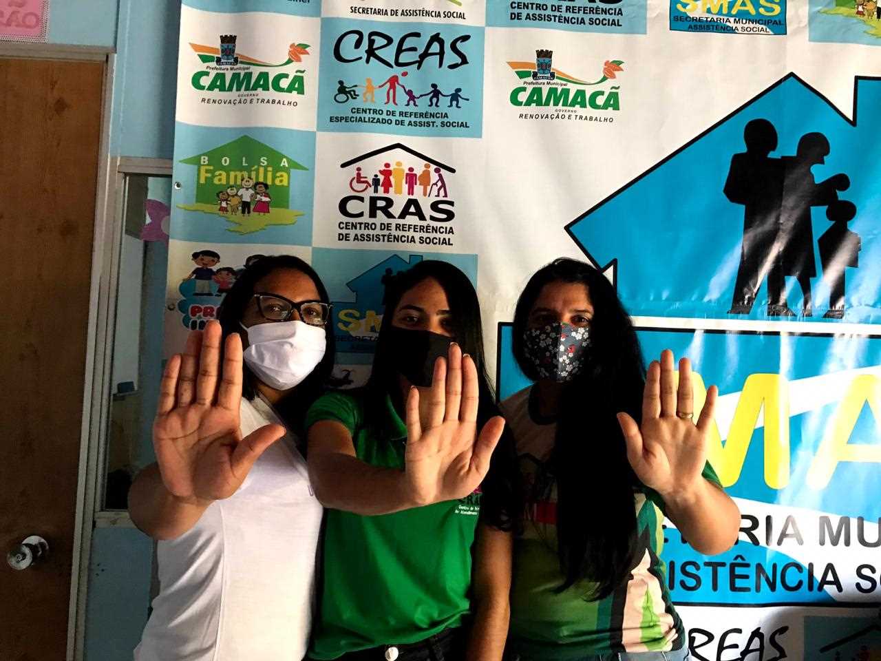 Camacã: Secretaria de Assistência Social através do CRAM adere a Campanha Sinal Vermelho contra a Violência Doméstica